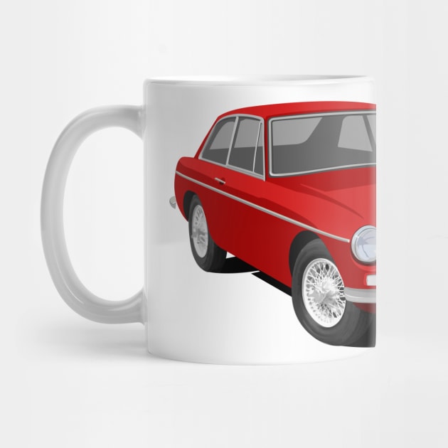 MGB GT Graphic Design -Red by NickShirrell